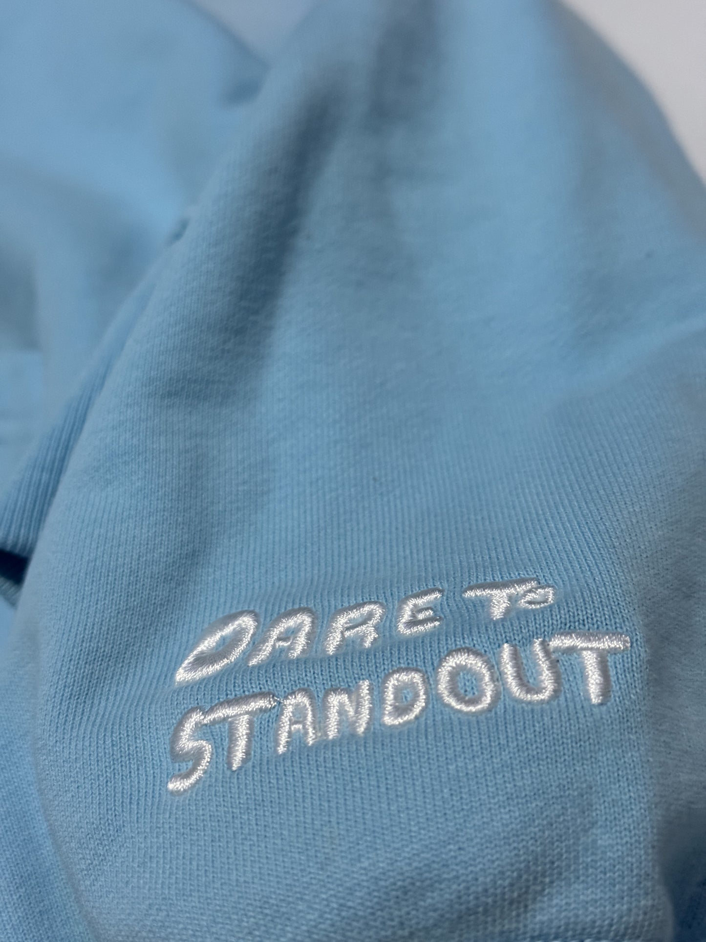 Standout 'Powder Blue' Boxy Cropped Zip-up